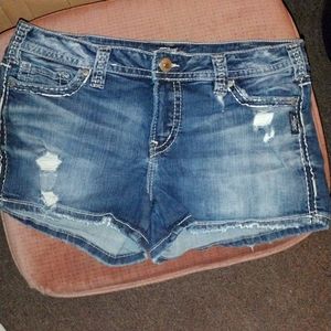 Silver Jean shorts